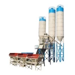 HZS50 Skip Stationary types concrete batching plants with lifting
