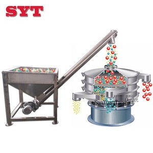 Inclined hopper auger conveyor screw feeder machine for vibrating screen