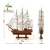 Import Indoor Household Exquisite Adornment Wholesale Creative Office Space Wooden Handicraft Sailing Miniature Ship Models For Sale from China
