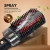 Import Infrared spray hot air comb 3 in 1 hair steamer straightener One Step Black Hair Dryer brush Fast Drying 650W Blow Hair Dryer from China