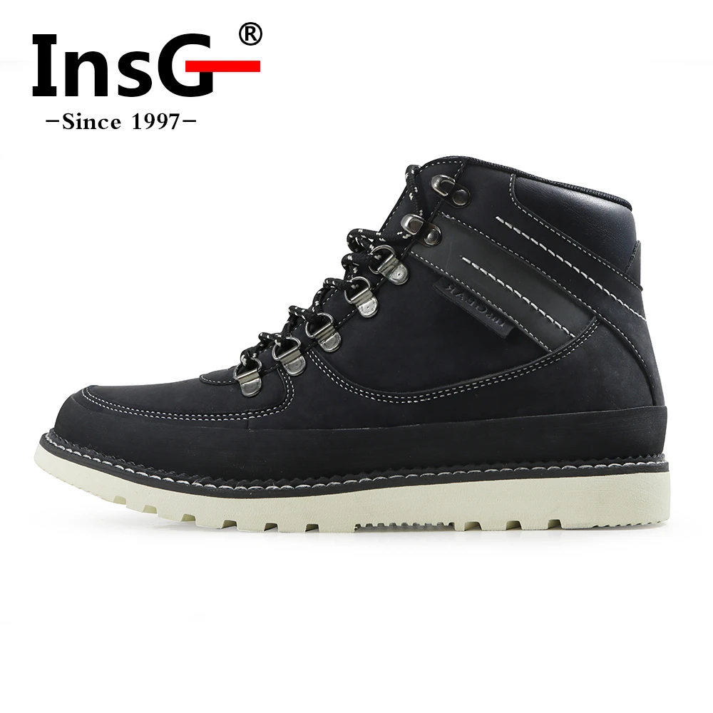 InsG Custom Brand Free Design Mens Safety Shoes Fashion Leather Ankle Boots