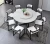 Import Italian Simple Design 8 Seater Solid Wood Dining Room Furniture Round Dining Table With Rotating Centre from China