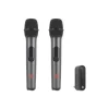 J301 High Quality Wireless Handheld Microphone System UHF Rechargeable 2 Channel Karaoke Mic For Singing