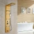 Import JIENI Wall Mounted Gold Massage Shower Panel Rainfall Mixer Hand Shower Faucet Set Glass Shelf from China