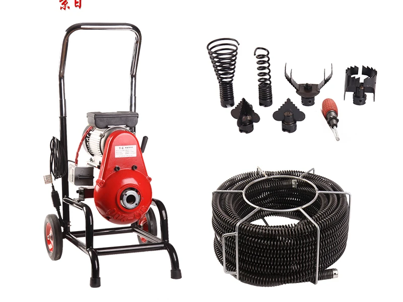 Jingri Sewer Snake Drill Drain Auger Cleaner Wide Electric Drain Cleaning Machine