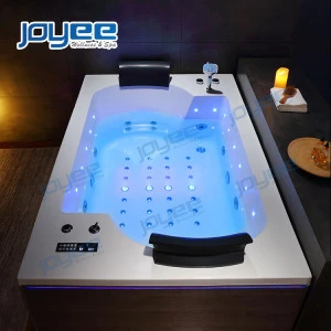 JOYEE luxury high class facing seat hydro freestanding bathroom hot bath tub massage bathtub whirlpool bathtub for fat people
