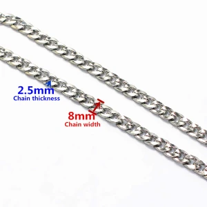 Kesoil-DIY Iron Flat Chain Strap Handbag Chains Purse Chain Straps Shoulder Cross Body Replacement Straps
