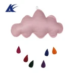 Kids Felt Cloud Hanging Toys Baby Rattles Mobile Toys Bell Felt Hanging For Crib Tent Ornament Room Decor Birthday Present