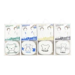 KIKI-460 Cute Cartoon Storage Box Headphones 3.5mm Round Hole Pin In Line Wired Boxed Headphones