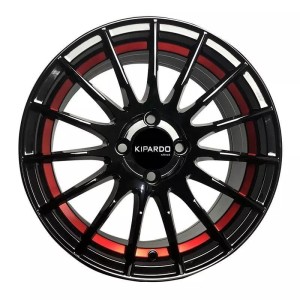 Kipardo New Aftermarket Design Red Under Cut 15X7 Inch PCD 4/5X100/114.3 15 Inch Alloy Wheels