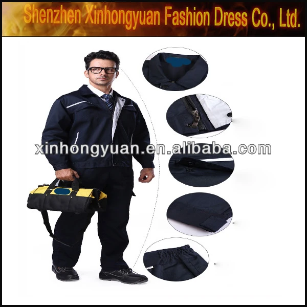 labor men cotton work uniform, factory worker uniform, overall safety workwear