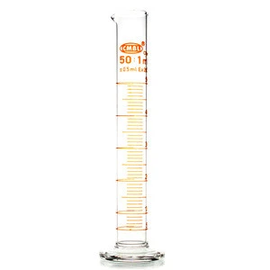 Laboratory Borosilicate Glass Measuring Graduated Cylinder with Round Bottom