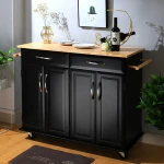 Large Moving Storage Trolley Cart Dining Kitchen Restaurant Serving Sideboard