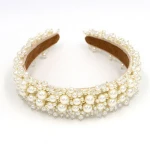 Latest Design Big Pearl Head Wedding Hair Accessories Bridal Flowers Hair band girls