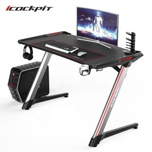 Latest design LED gaming table PC computer gaming desk