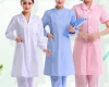 Latest white pink blue long short sleeves hospital staff nurse dress uniform