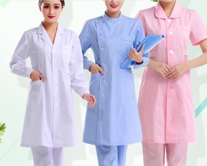 Buy Latest White Pink Blue Long Short Sleeves Hospital Staff Nurse