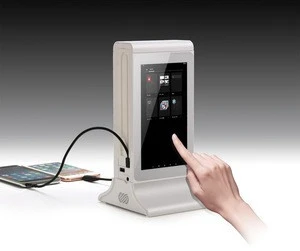 LCD digital display advertising menu power bank 4 USB outputs phone charger for restaurant, coffee house and bars