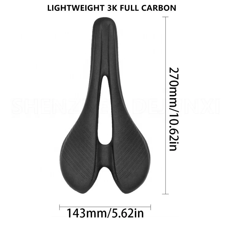 Lightweight Comfortable Carbon Fiber Road Bike Saddle Cushion Bicycle Seat with PU Leather Cover 700C MTB Bikes