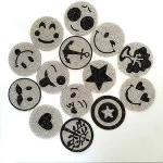 LOCACRYSTAL Brand Popular Accessories Rhinestone Applique Iron on Diamond Beads Applique