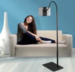 Long arm gooseneck live broadcast lazy phone tablet floor stand holder