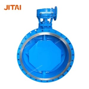Lp Carbon Steel Double Eccentric Butterfly Valve with Gearbox for Electric Actuation
