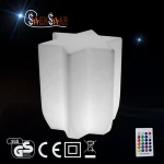 Luminous led six-pointed star stool nightclub ktv waterproof outdoor furniture charging chair remote control plastic stool