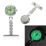 Luminous Nurse Doctor clock Hanging Brooch Pocket Fob Pendant Alloy Quartz Watches relogio feminino