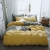 Import Luxury 4 pieces 100% Polyester pure color Sheet Bedding Set Hotel Bed Sheets from China