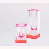 Luxury Acrylic pink Lucite Flower Vase 6*4 pink base acrylic vase