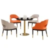 Luxury design  pu leather    hotel restaurant coffee wood dinning chair/metal chair