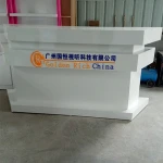 Luxury wholesale customized white reception desk price