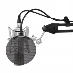 MA019B Professional Acoustic Metal Mesh Pop Filter Microphone Studio Shield Portable Vocal Booth Recording Wind Screen