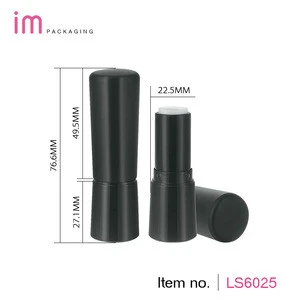 MAC branded hot sale small empty lip balm mini plastic round lipstick tube in China