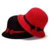 Manufacturer Wholesale Woman Formal Cap Pink Red Black Felt Top Hat