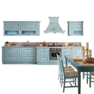 Mediterranean style solid wood modular maple kitchen cabinet designs