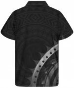 Men Shirt Red Fashion Plus Size Custom 3d Print Somoan Men's Polynesian Tribal Tattoo Cuba Collar Short Sleeves
