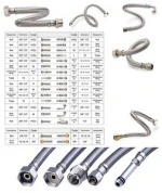 MG-I159 stainless steel flexible water hose pipe portable toilet pex braid metallic metal hose flex ss ptfe braided hose