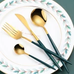 Mirror Finish 4 Pieces Set Stainless Steel Cutlery Set Tea Spoon Dinner Fork Knife