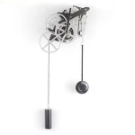 Mktime Metal Pendulum Gear wall Clock with factory design patent