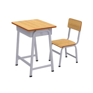 Modern cheap primary university classroom adjustable non-ergonomic student school desk and chair set