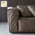 Import modern design KABASA factory made brown sofa fabric 4 seat chesterfield couch for living room from China