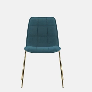 Modern fabric Dining Chair | Gold Leg in dining room