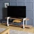Import Modern home fashion living room furniture wooden Black metal square frame television TV stand showcase tv cabinet modern from South Korea
