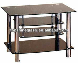 Modern hot bending glass tempered glass TV stand for living room