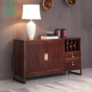modern solid wood restaurant buffet sideboard cabinet with drawers