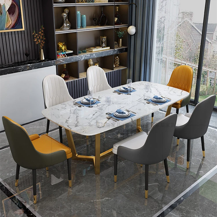 Modern Stainless Steel Leather Cushion Restaurant Furniture Hotel Dining Chairs