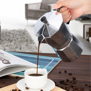 Moka Express 6-Cup Stovetop Espresso Moka Pot Aluminium Custom Espresso Cappuccino Coffee Maker