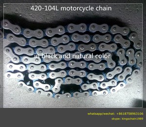 motorcycle parts 40MN steel 4 punch 420 104Links motorcycle chain and sprocket