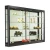 Import N375 Display Case w/4 Top Lights & Mirror Back, Tempered Interior Decoration Sliding Glass Door Showcase from China